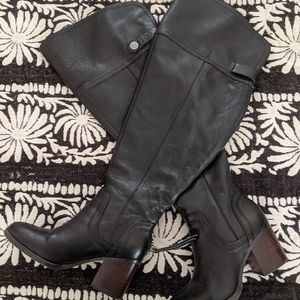 Franco Sarto OTK Ollie black leather boots